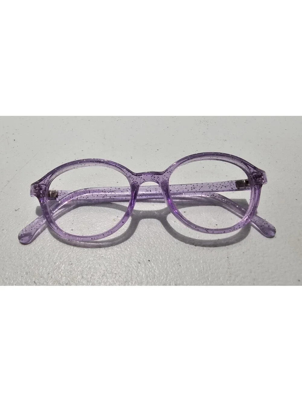 Kids Bright Eyes Purple Glitter Frames Only Youth Girls Glasses No Lenses Used